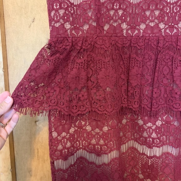 Anthropologie Maeve Else Lace Peplum Dress - Picture 3 of 5